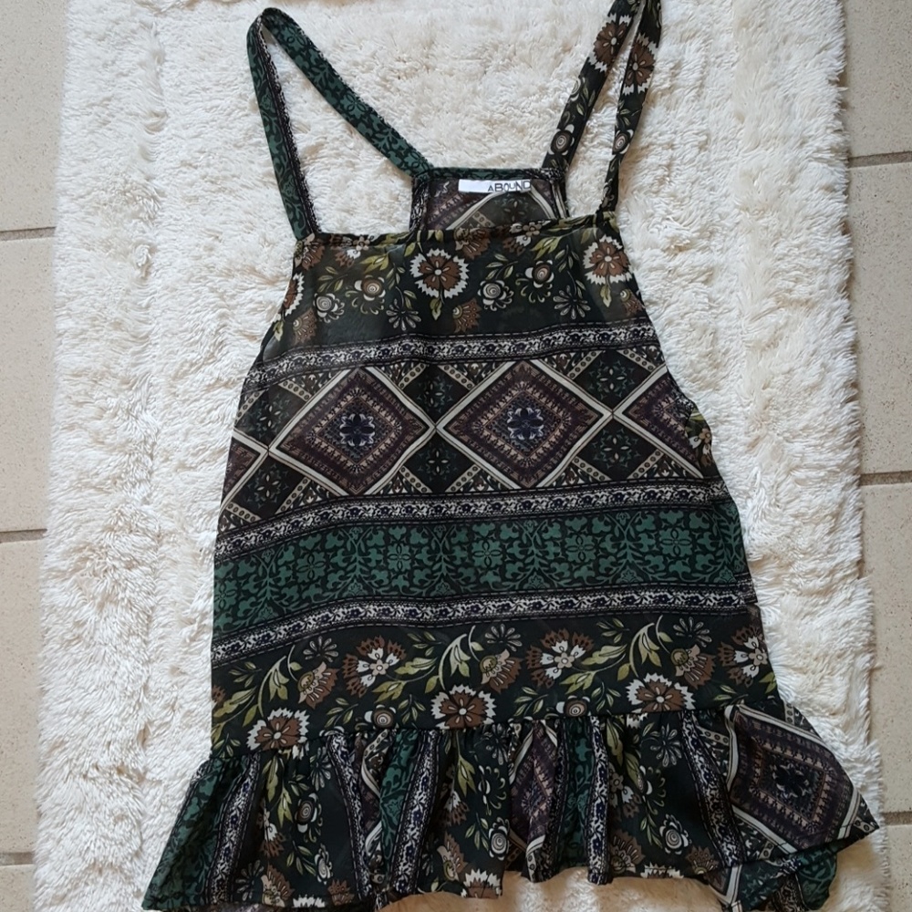 Nordstrom flowy peplum cami tank